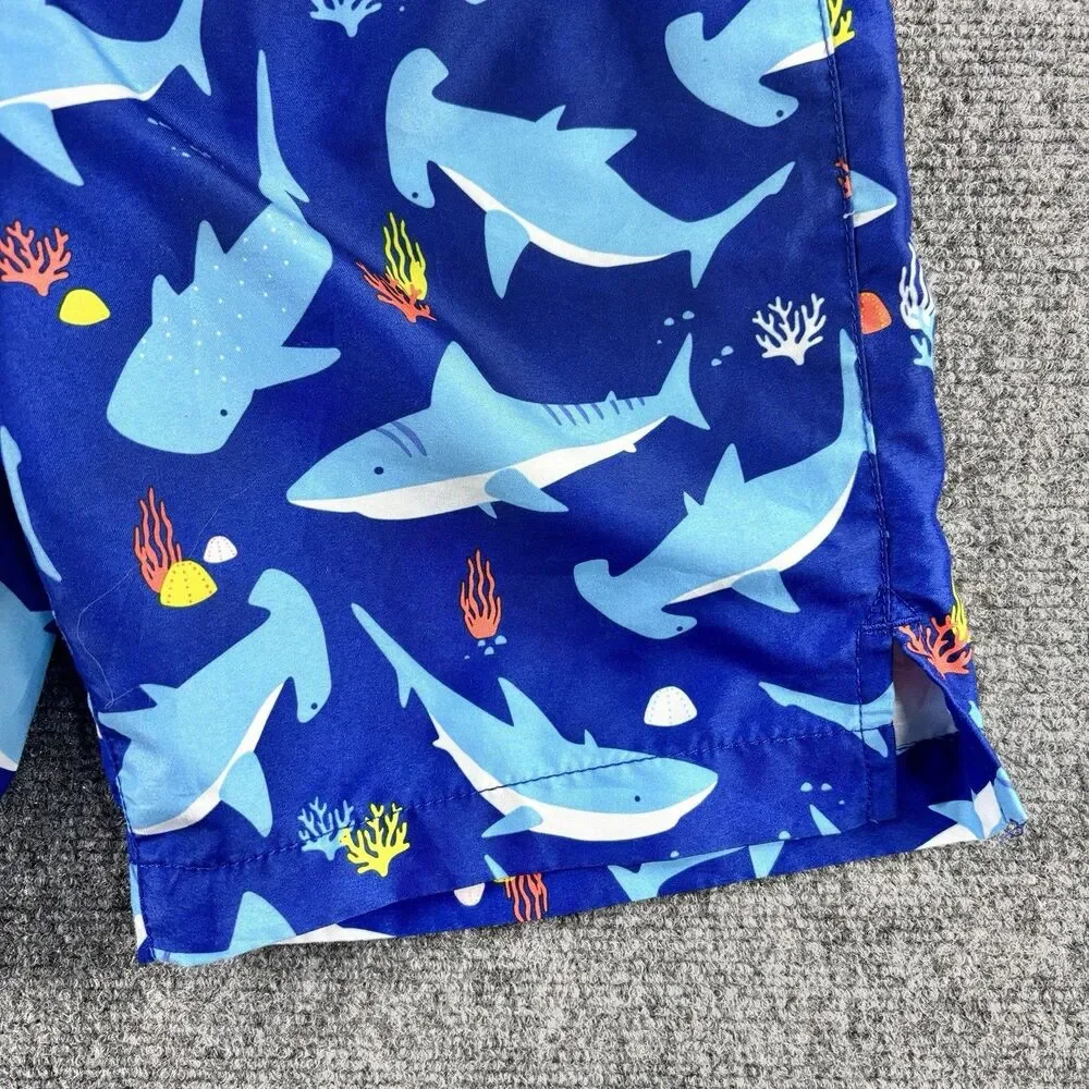 Place Sport Shorts Boys XL 14 Blue Shark Swim Trunks Board